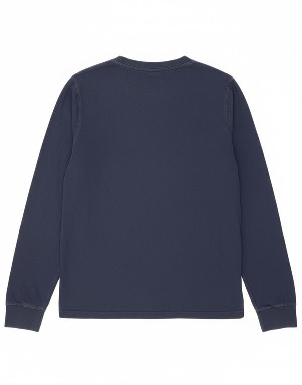 Top grafic pentru femei Ellesse cu mânecă lungă UK 12, mediu, bleumarin, bumbac