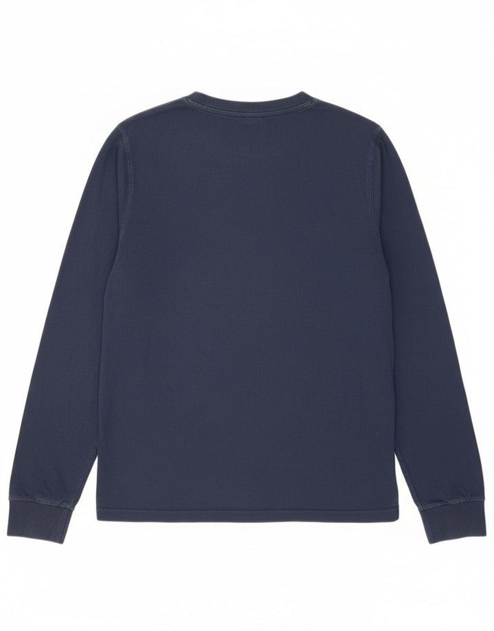 Top grafic pentru femei Ellesse cu mânecă lungă UK 12, mediu, bleumarin, bumbac