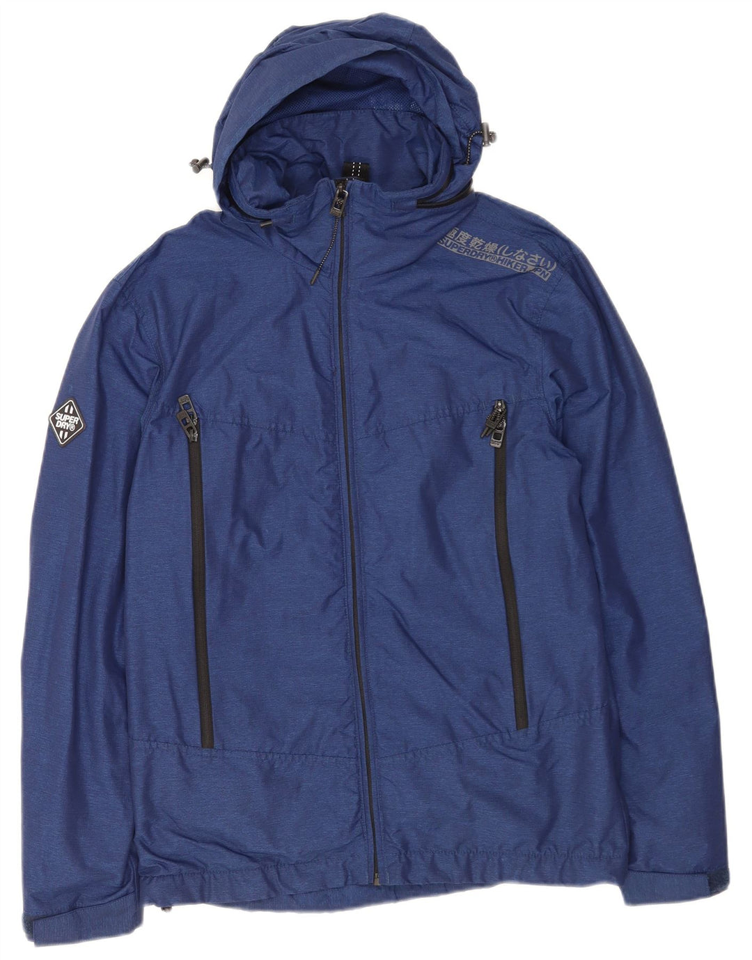 Jachetă de vânt cu glugă Superdry pentru bărbați UK 36 Poliester bleumarin mic