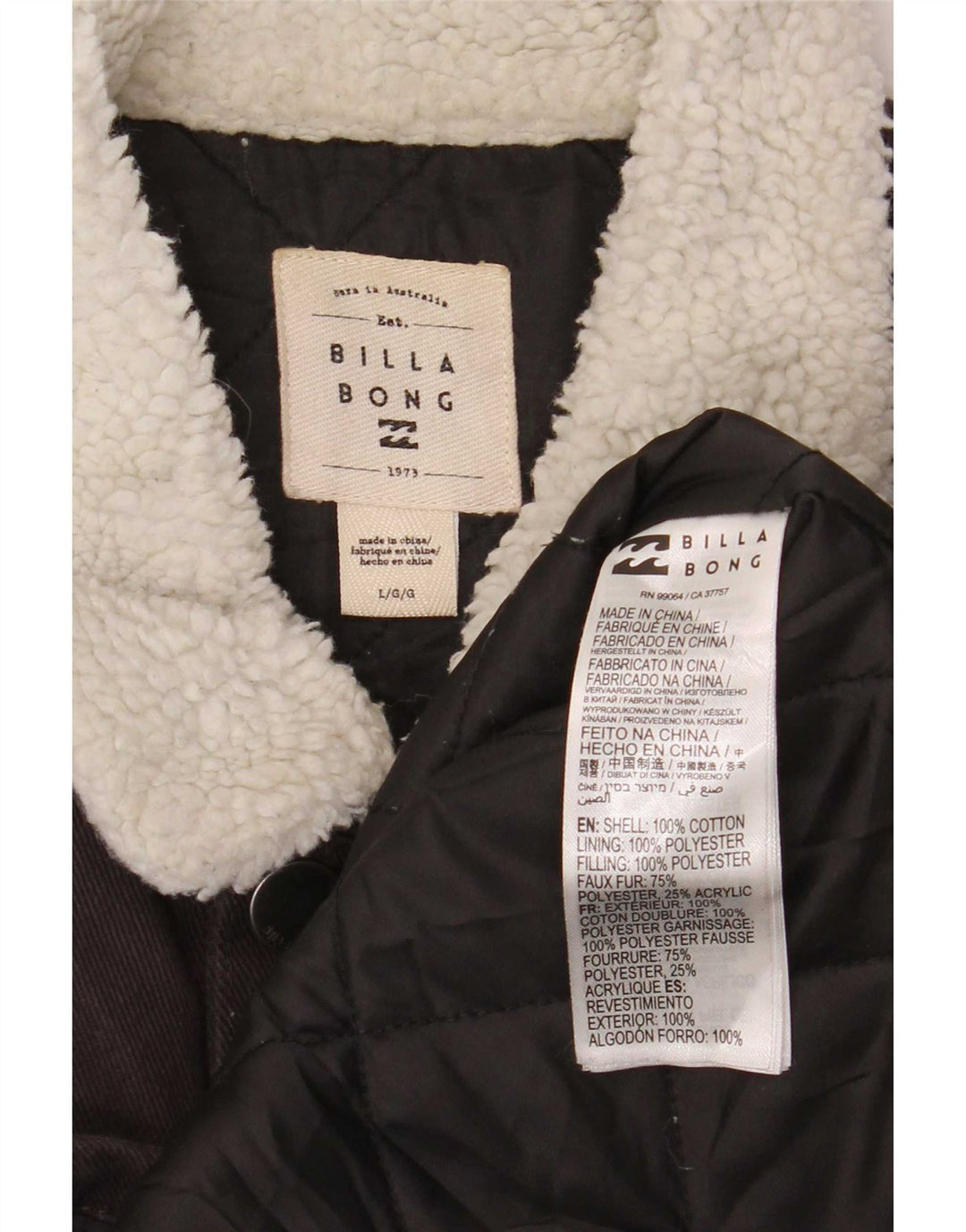Jachetă de blugi pentru bărbați Billabong, cu ajustare normală, UK 40, mare, gri bumbac