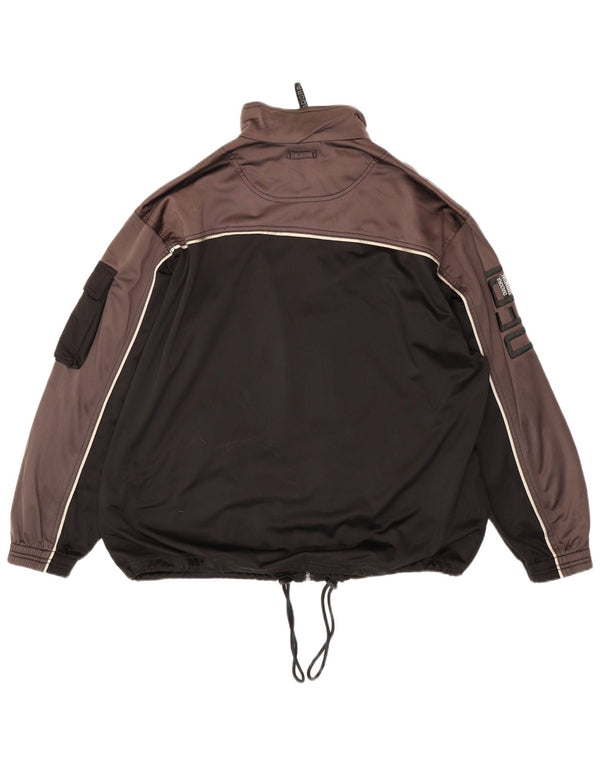 Jachetă de trening grafică pentru bărbați Diadora UK 42, mare, negru, color block