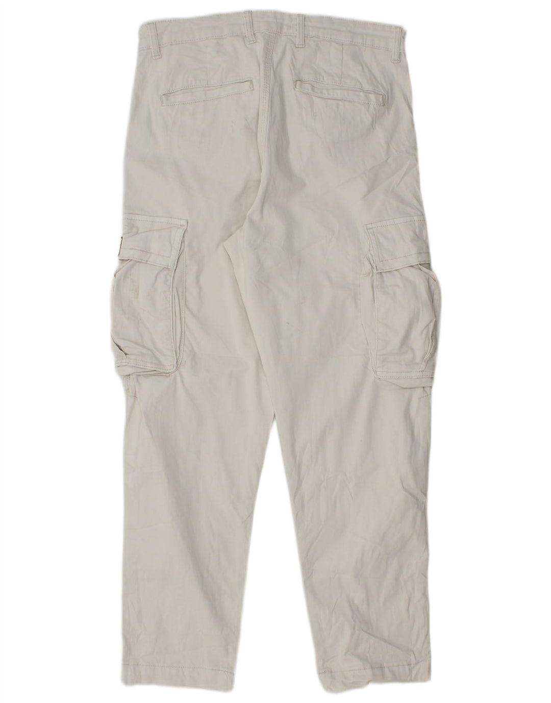 Pantaloni Drepți Cargo Zara Bărbați EU 40 Mediu L31 L28 Bumbac Alb