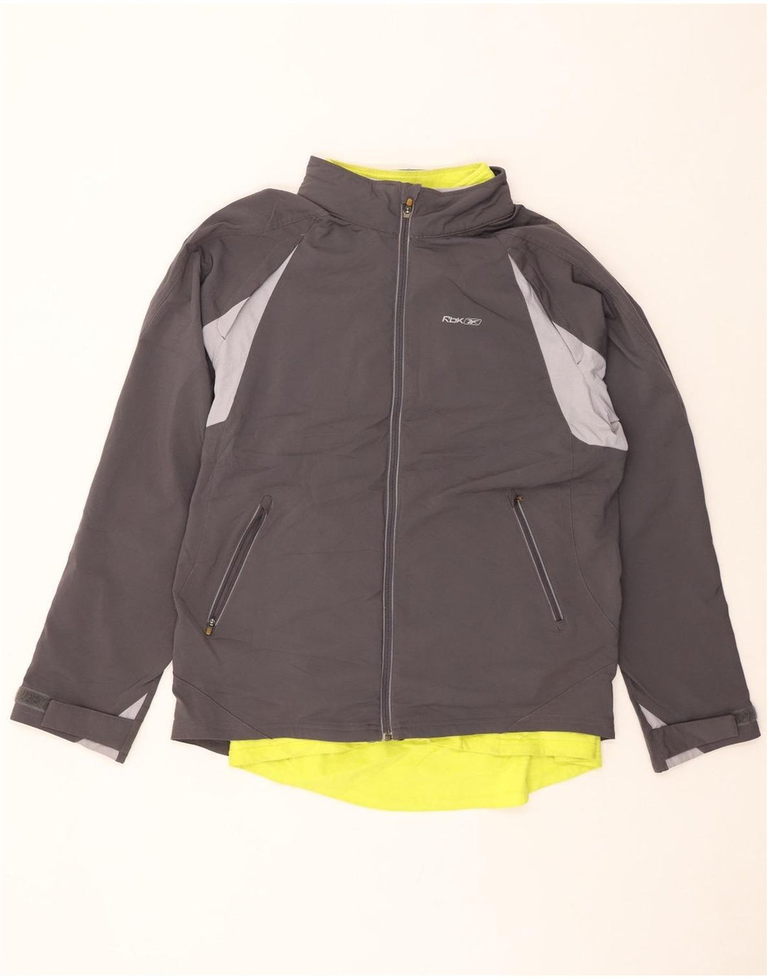 Jachetă de vânt pentru bărbați REEBOK UK 40 mare, gri, poliester color bloc