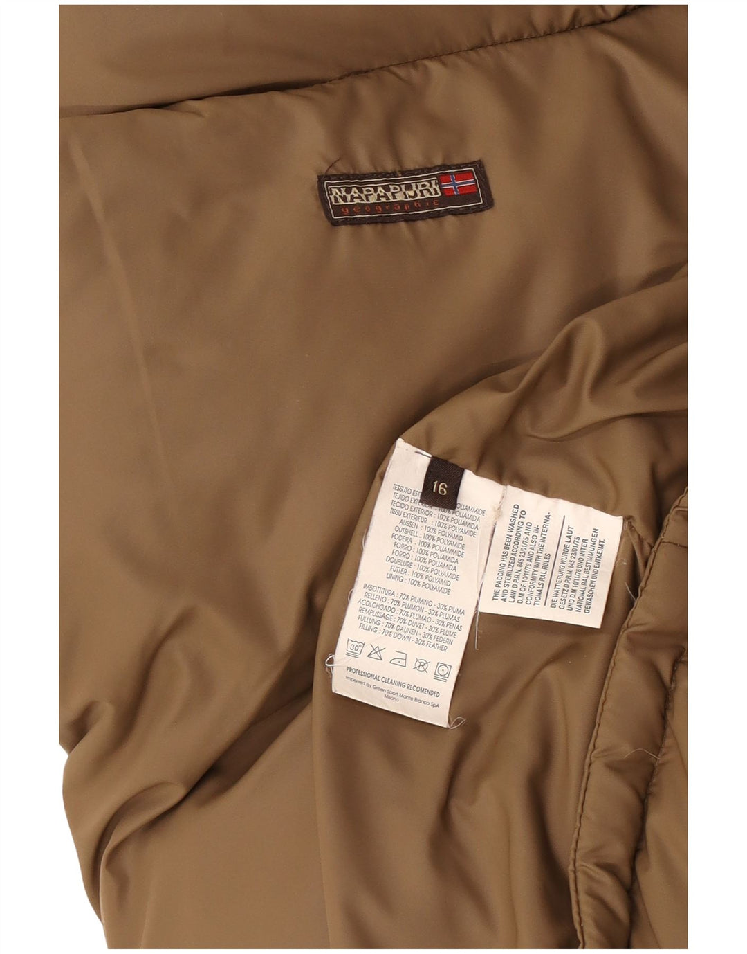 Gilet Căptușit Băieți NAPAPIJRI 15-16 Ani Bej Poliamidă