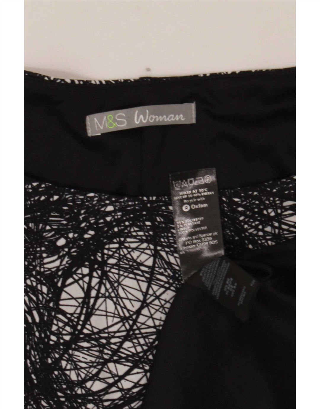 Rochie teacă pentru femei Marks & Spencer, cu model abstract, UK 20 2XL Negru