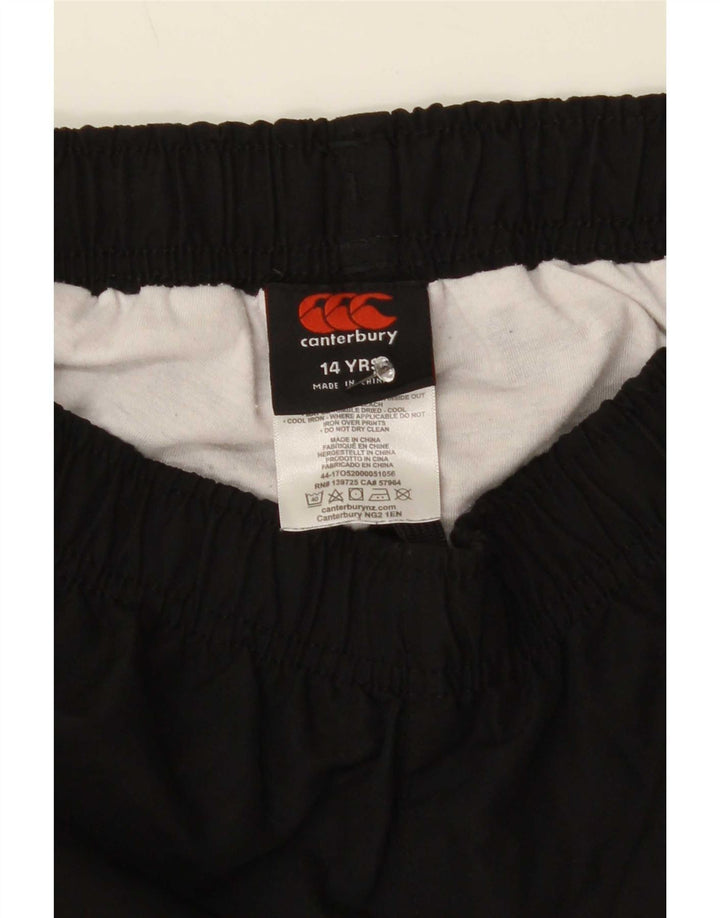 Pantaloni de trening grafic Canterbury pentru băieți 13-14 ani poliester negru