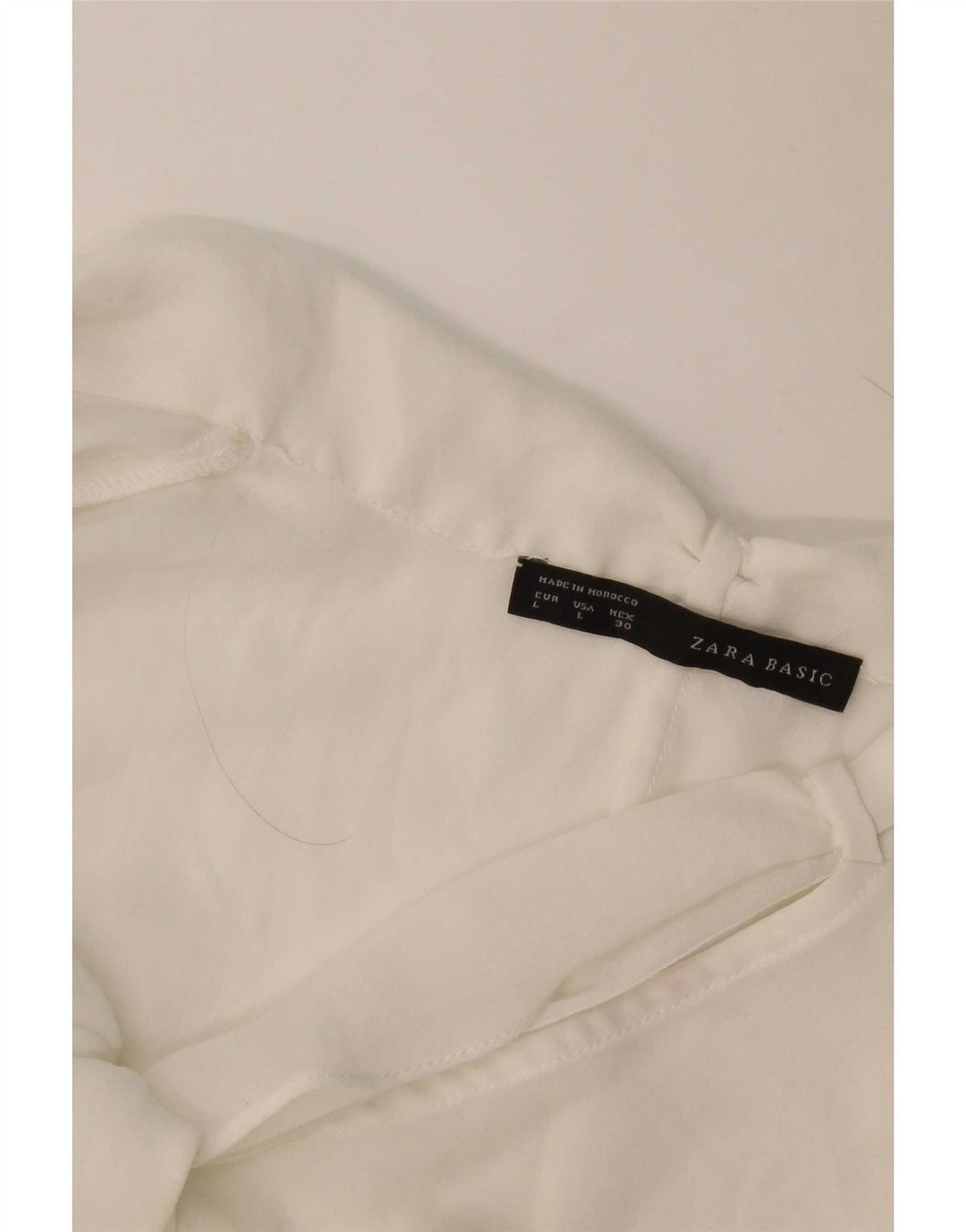 Cravată față cu mânecă lungă pentru femei Zara See Through Top UK 16 Large White