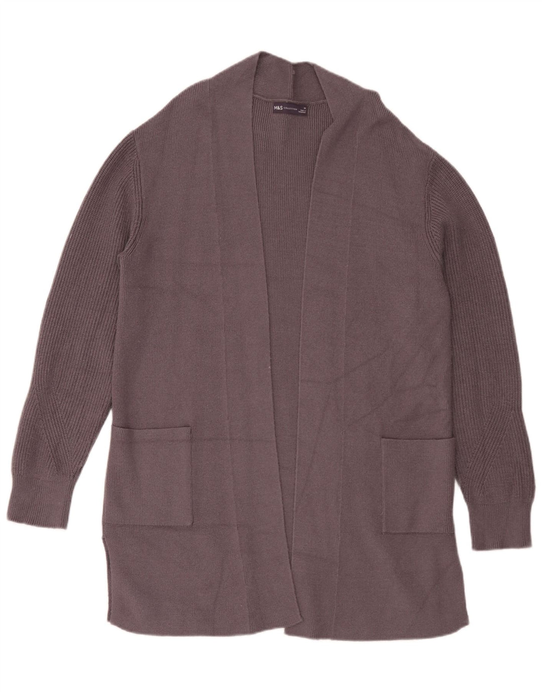Pulover cardigan deschis pentru femei Marks & Spencer UK 14 mare gri