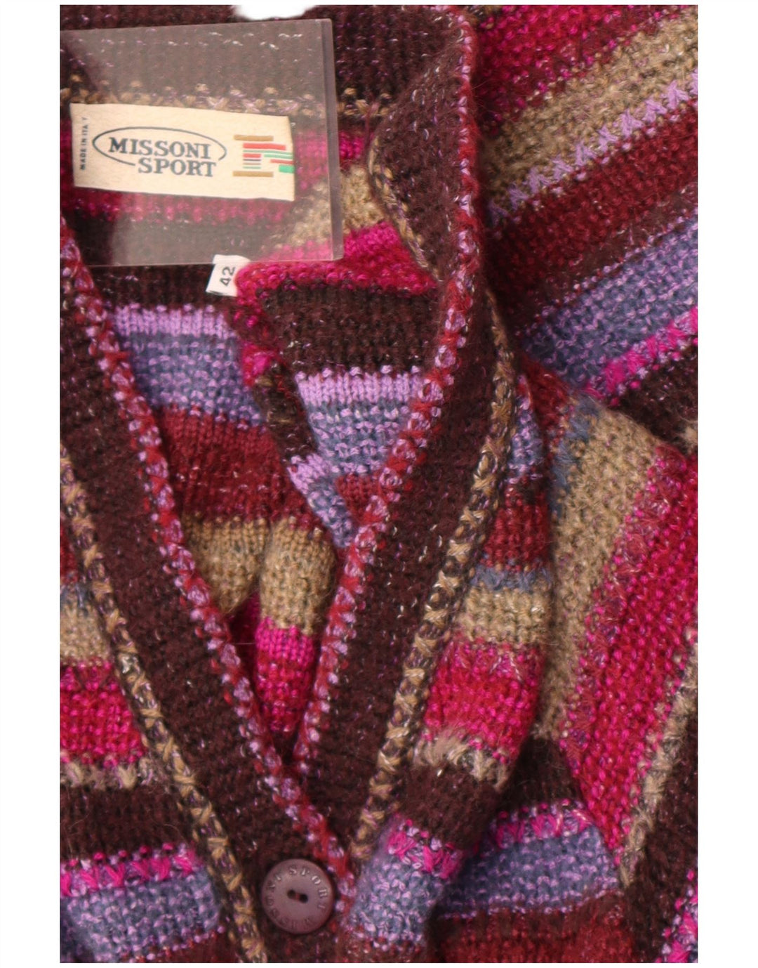 Missoni Sport Pulover Cardigan Femei IT 42 Mediu Multicolore Dungi