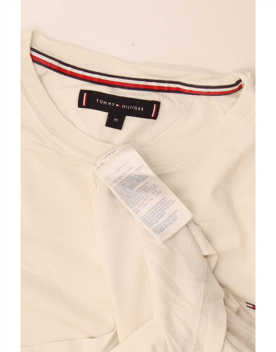 Tricou Tommy Hilfiger pentru bărbați Top Medium White Bumbac