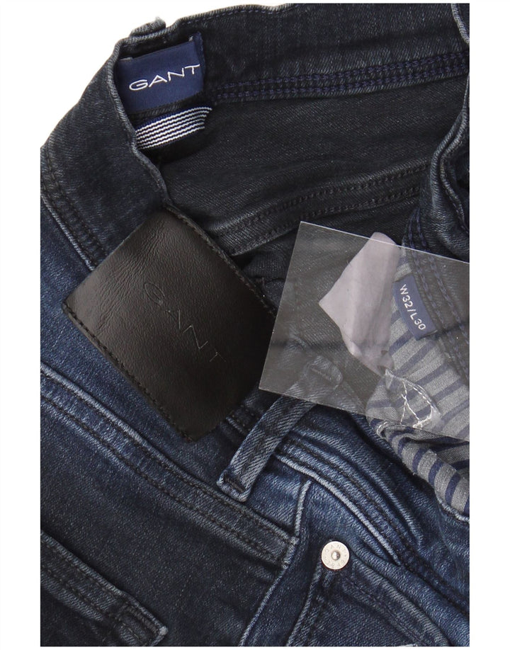 GANT Blugi pentru bărbați subțiri W32 L30 Bumbac bleumarin