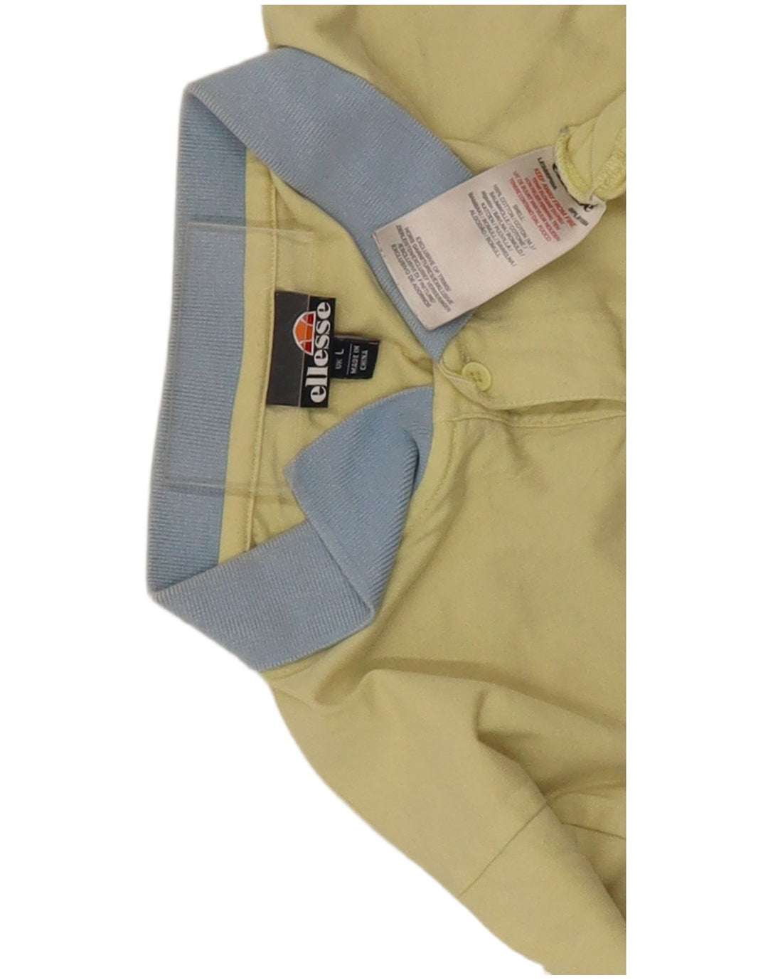 Cămașă polo pentru bărbați Ellesse, galben mare, bumbac color bloc