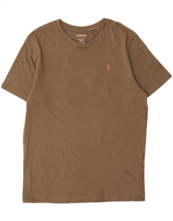 Tricou Farah Bărbați Top Mediu Kaki Bumbac