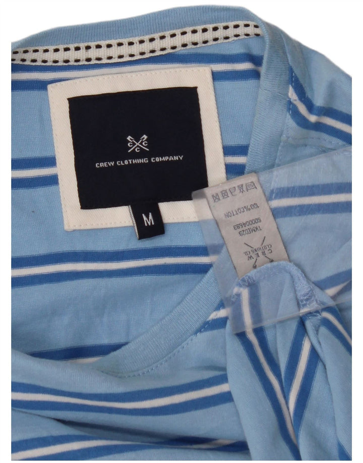 CREW CLOTHING Tricou pentru bărbați Top Medium Blue Striped Bumbac