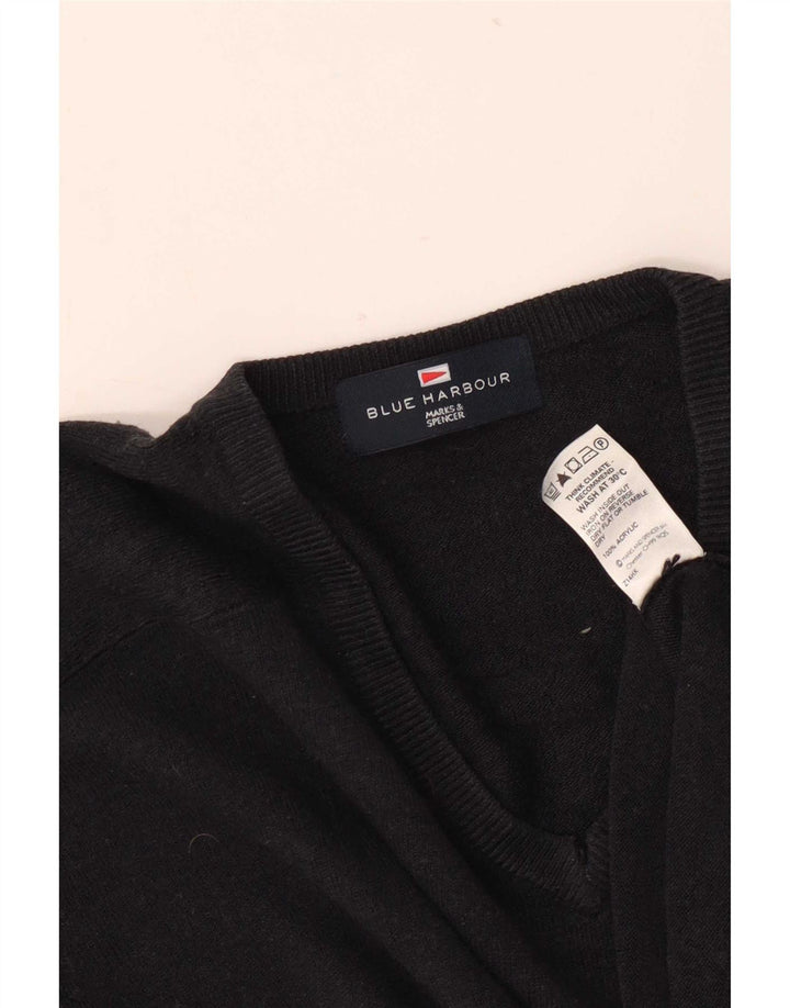 Pulover pentru bărbați Marks & Spencer, cu decolteu în V, mediu acrilic, albastru bleumarin