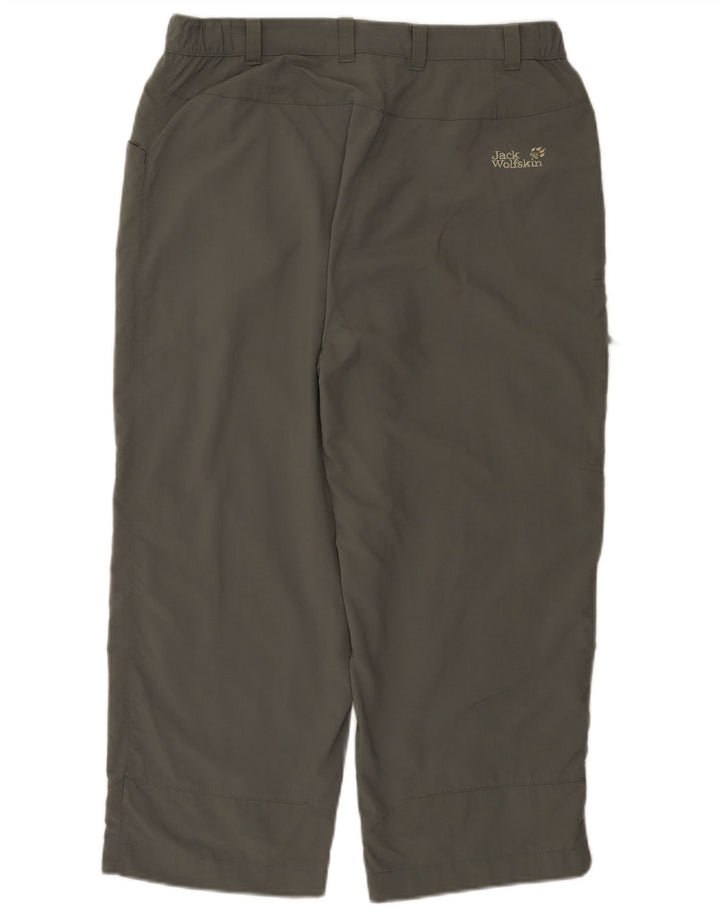 Jack Wolfskin Pantaloni cargo tăiați pentru femei L32 L23 Kaki Poliamidă