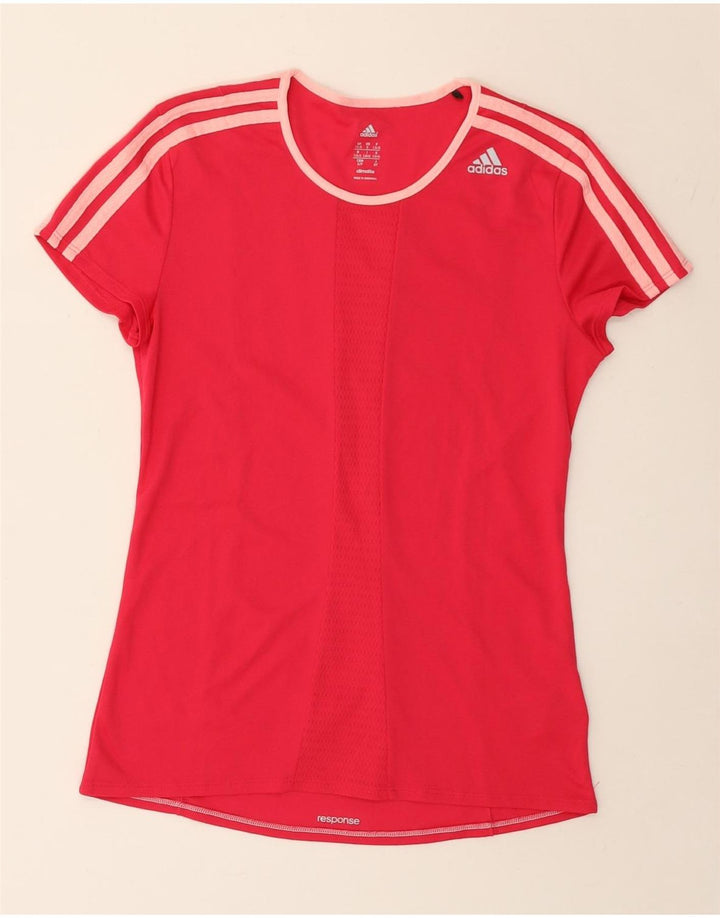 Tricou Adidas Climalite pentru femei Top UK 8/10 Small Pink Poliester