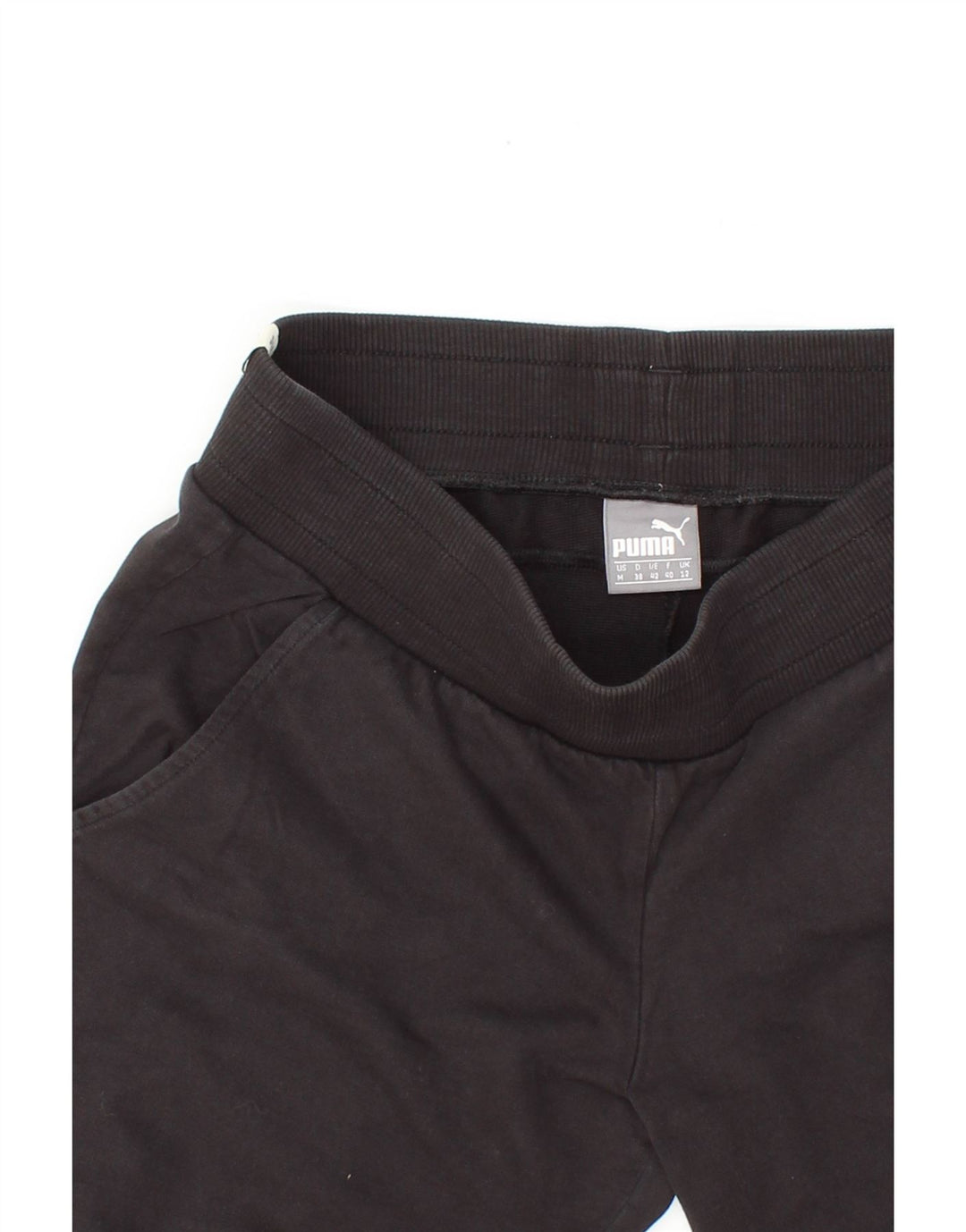 PUMA Womens Tracksuit Trousers Joggers UK 12 Medium Black Vintage Puma and Second-Hand Puma from Messina Hembry 