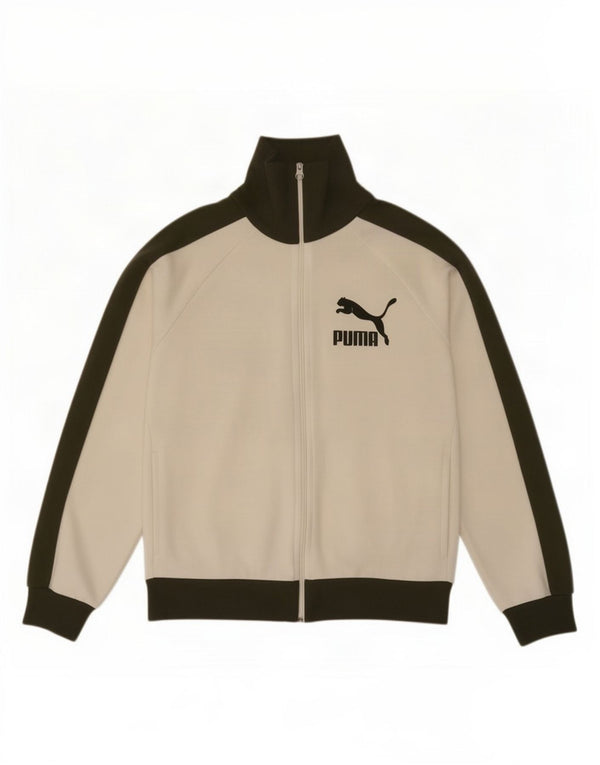 Jachetă de trening cu grafică Puma pentru bărbați, mare, alb, din poliester