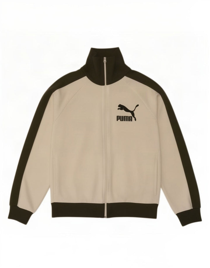 Jachetă de trening cu grafică Puma pentru bărbați, mare, alb, din poliester