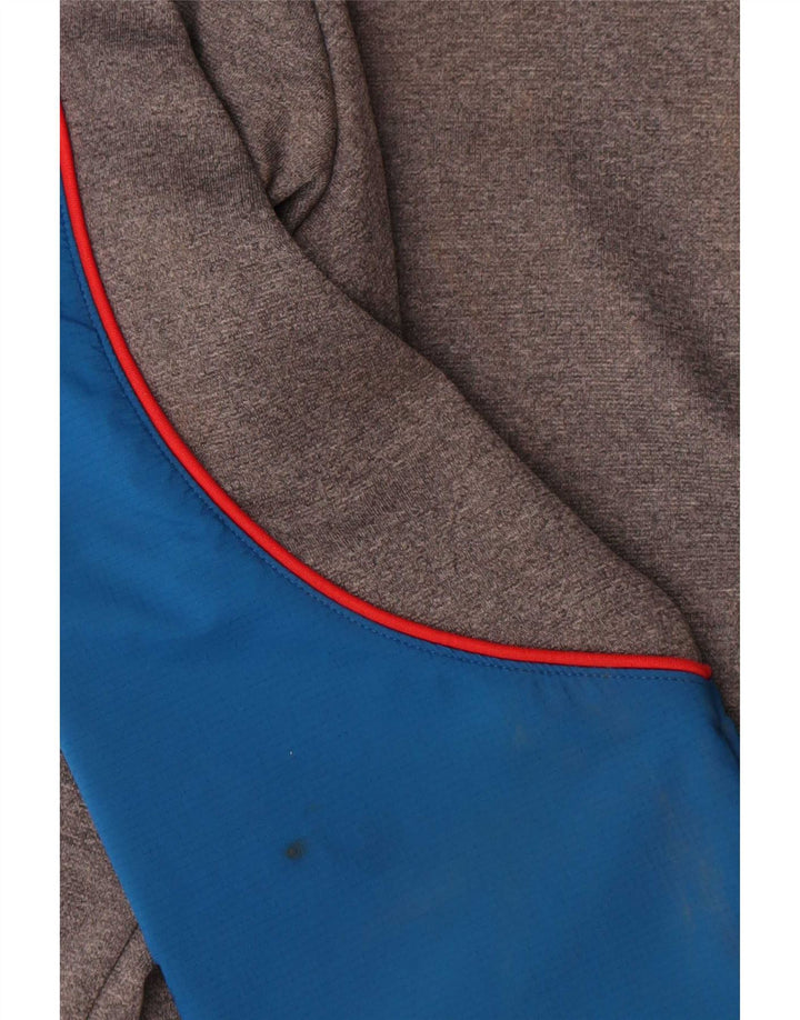 Pulover Lyle & Scott pentru bărbați, cu fermoar, poliester color bloc, gri mic