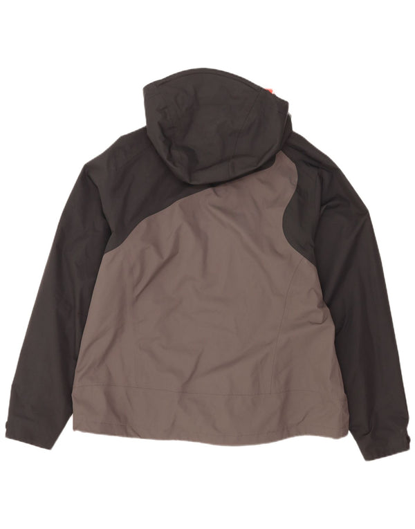 Jack Wolfskin Jachetă de ploaie cu glugă pentru femei UK 18/20 XL Gri Colorblock