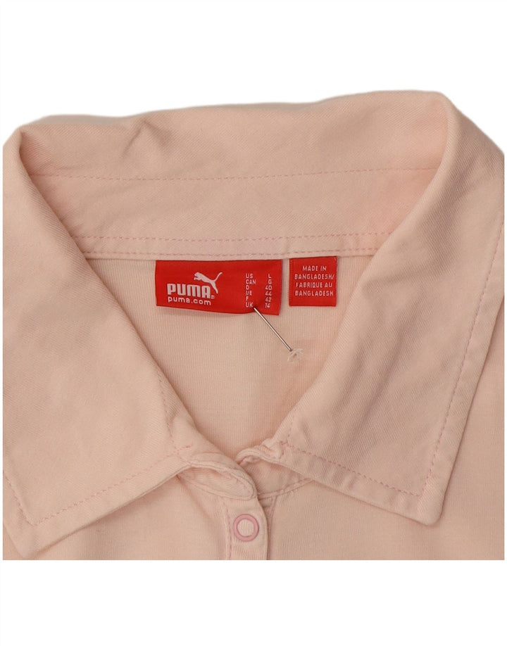 Tricou polo cu mânecă lungă Puma pentru femei UK 14 Roz mediu