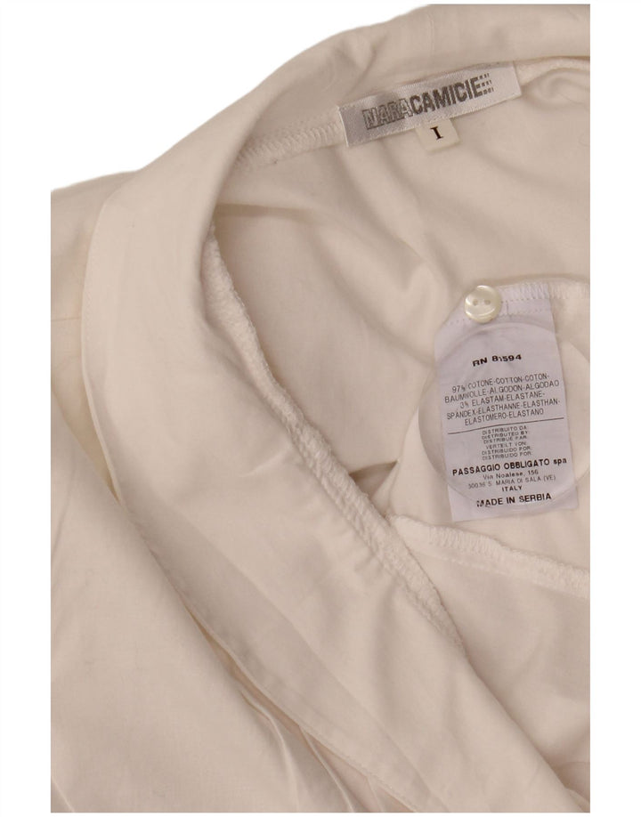 Cămașă smoking pentru femei NARACAMICIE UK 12 Bumbac alb mediu