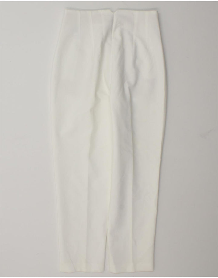 Pantaloni de costum conici pentru femei Zara Mediu L28 L27 Poliester alb