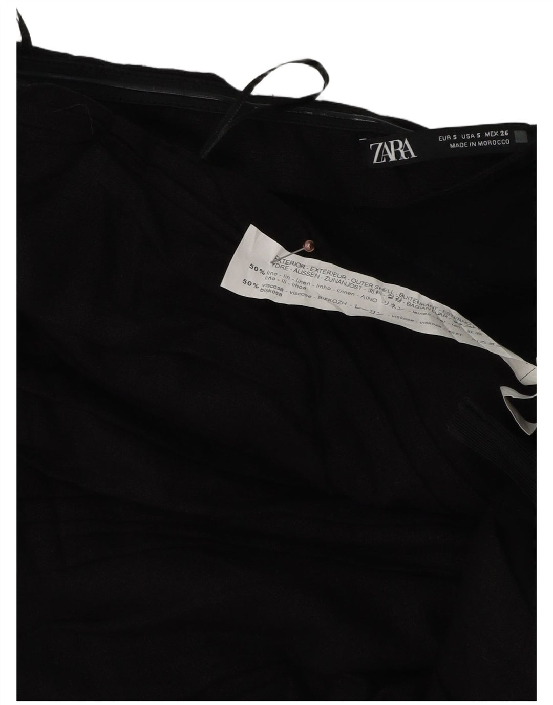 Mini rochie fără bretele pentru femei Zara UK 8, in negru, mic