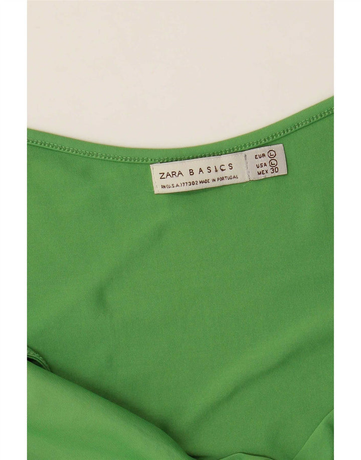 Top Crop pentru femei Zara UK 14 Large Green