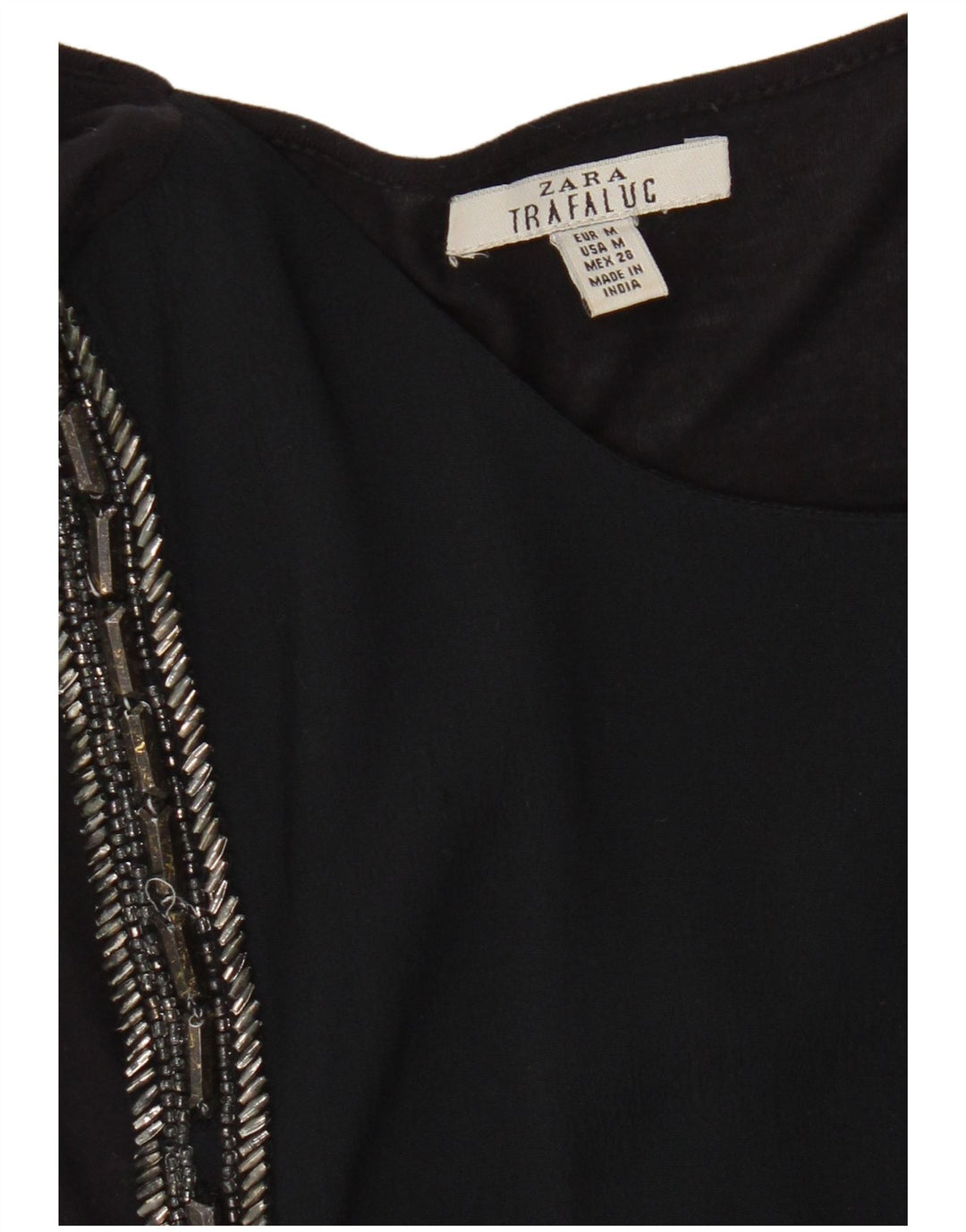 Bluză fără mâneci pentru femei Zara UK 12 Medium Black
