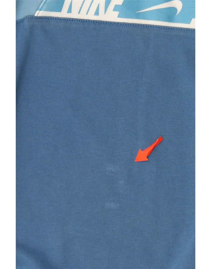 Tricou grafic Nike pentru bărbați Top din bumbac albastru mediu