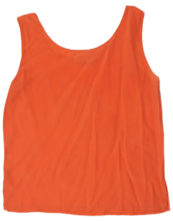HANAITI Vestă Femei Top UK 14 Medium Orange Silk