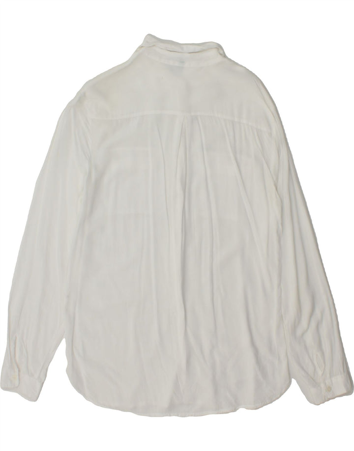 BENETTON Womens Shirt UK 14 Medium White Vintage Benetton and Second-Hand Benetton from Messina Hembry 