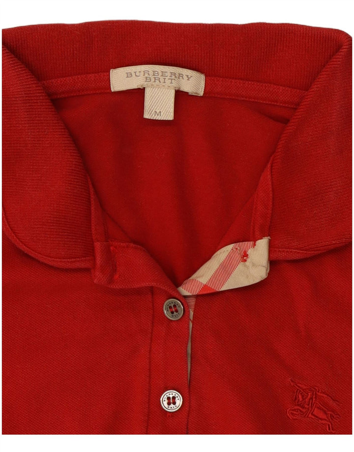 Tricou polo Burberry BRIT pentru femei UK 12 Medium Red
