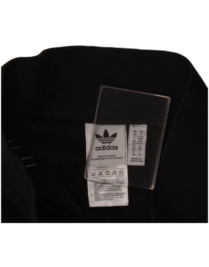 Leggings pentru femei Adidas UK 10, bumbac negru mic