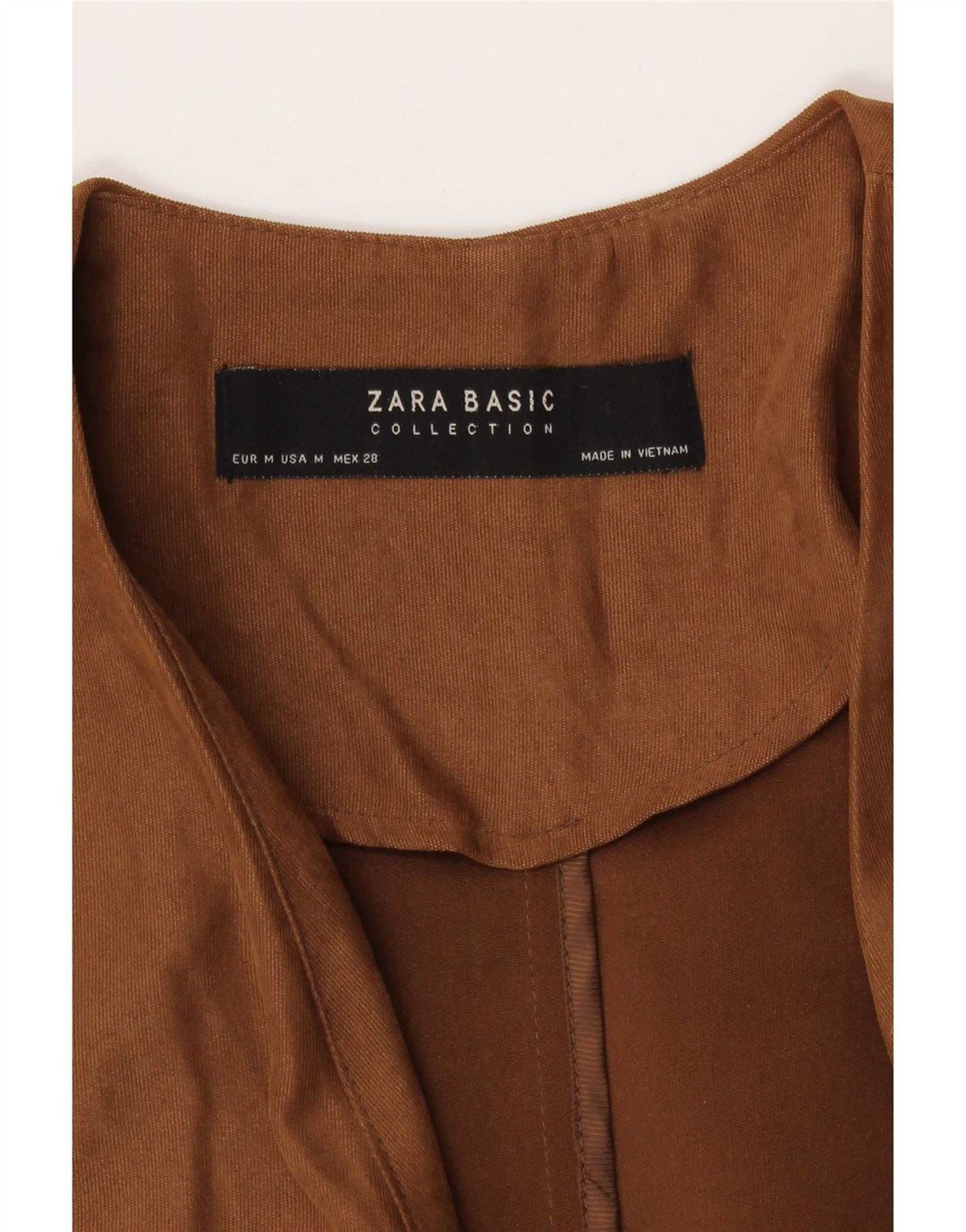 Top cardigan cu mâneci 3/4 pentru femei Zara UK 14 maro mediu