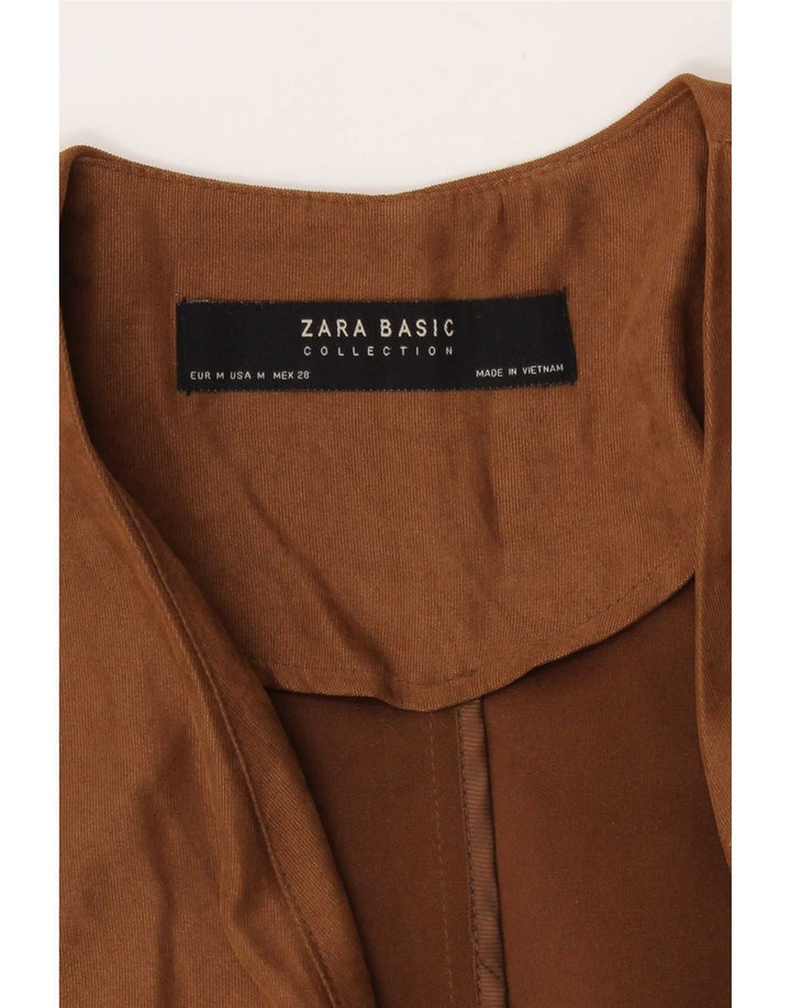 Top cardigan cu mâneci 3/4 pentru femei Zara UK 14 maro mediu