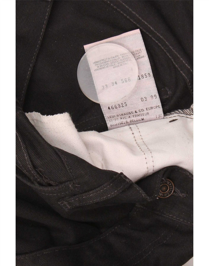 Blugi drepti pentru bărbați Levi's W33 L29 bumbac negru