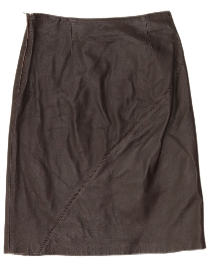 Lorena Antoniazzi Fusta Piele Femei IT 42 Medium W26 Piele Maro