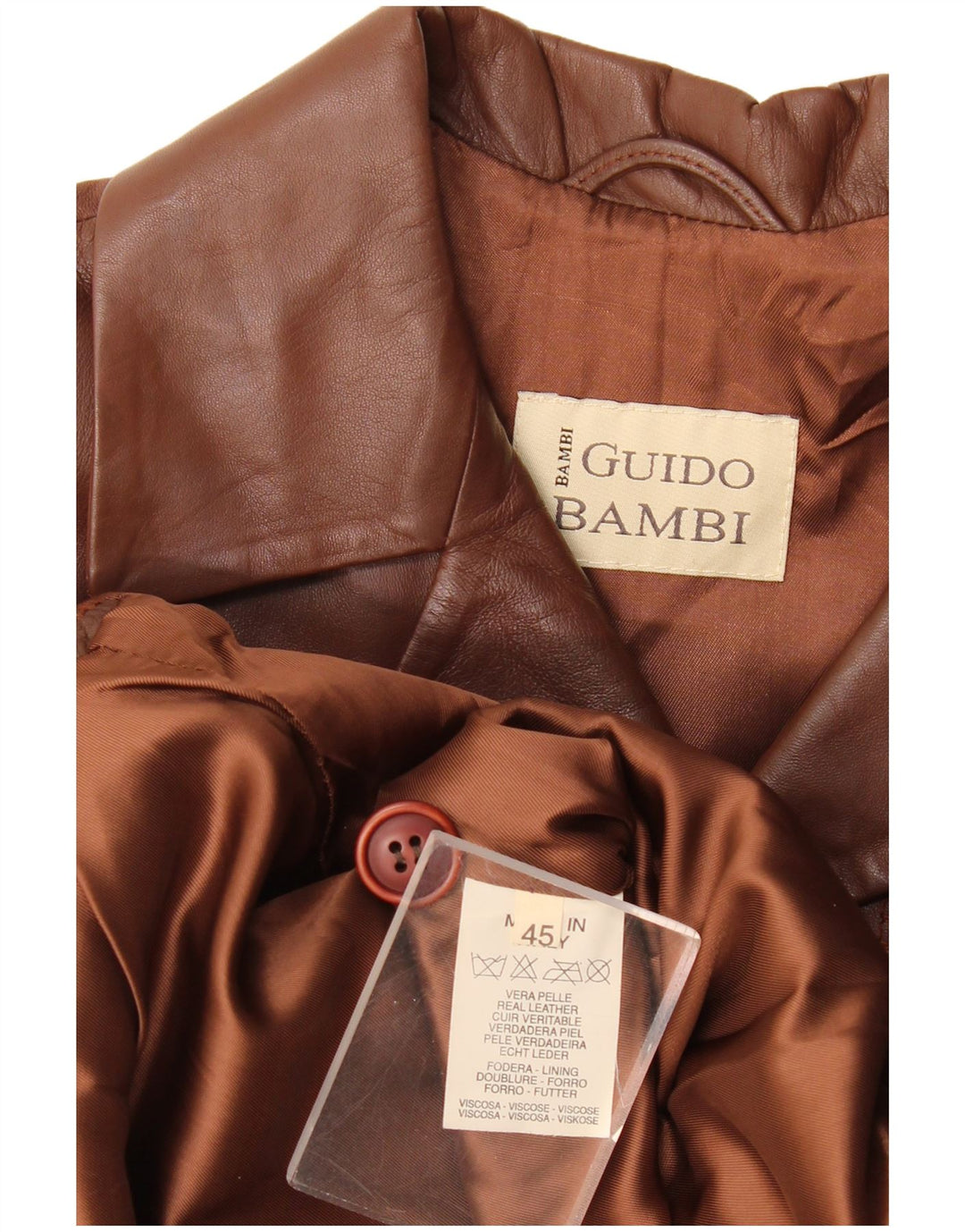 Geaca de piele vintage pentru femei IT 45 Medium Burgundy