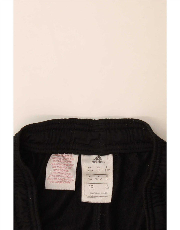 Pantaloni de trening Adidas băieți 13-14 ani poliester negru