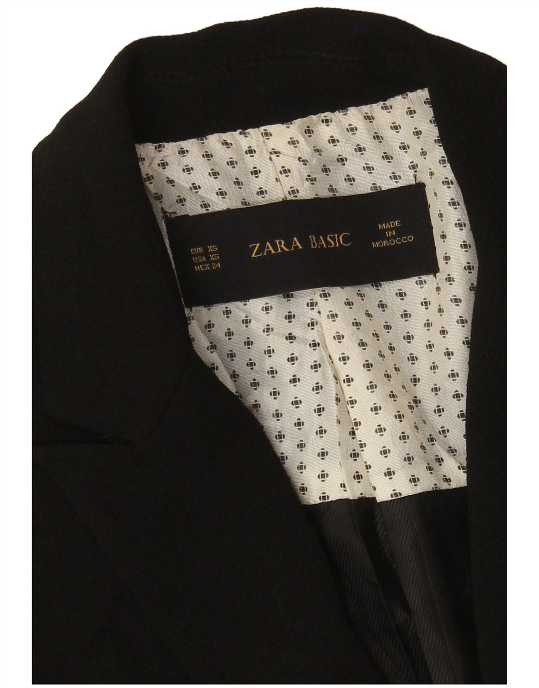 Blazer pentru femei Zara cu 1 nasture UK 6 XS Negru