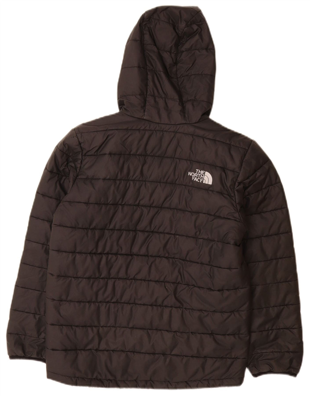 Jachetă căptușită cu glugă The North Face pentru băieți, 9-10 ani, poliester mediu negru