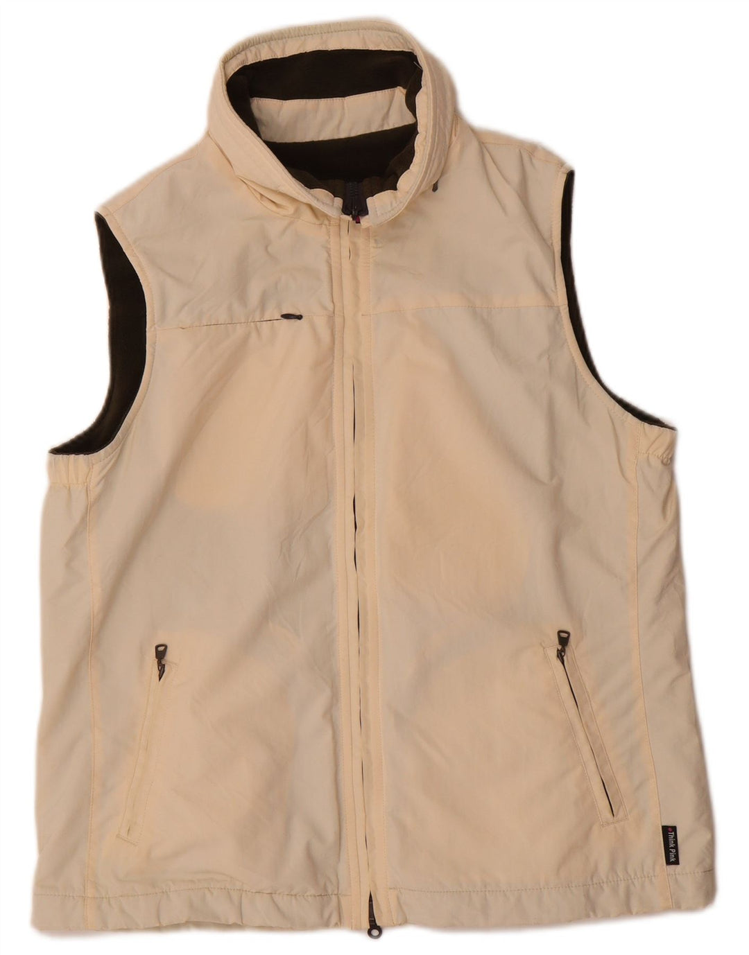 Gilet reversibil pentru femei Think Pink IT 40 Small Bej Poliamidă
