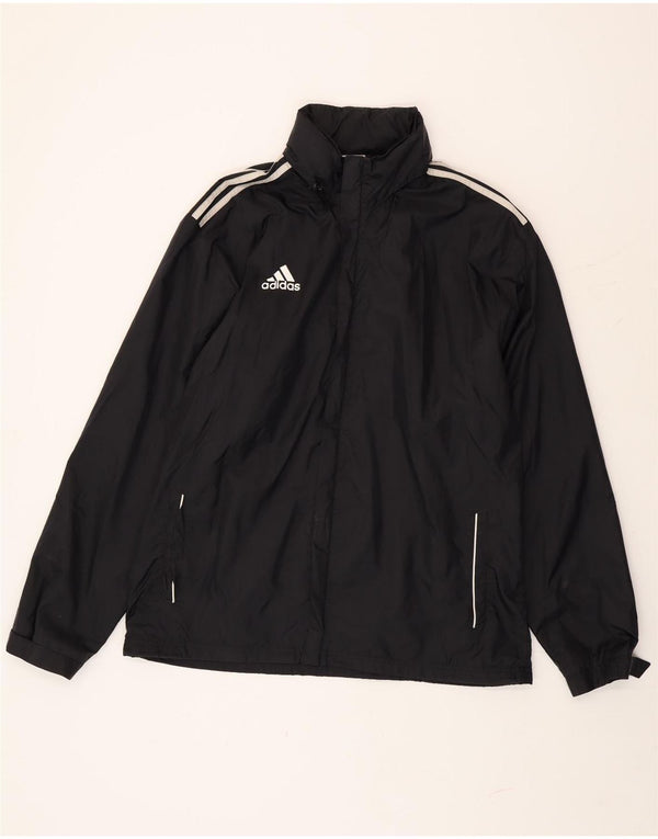 Jachetă de ploaie cu glugă Adidas pentru bărbați Marea Britanie 48/50 XL Nylon negru