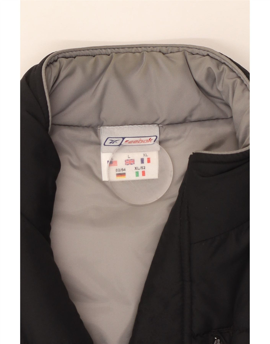 Gilet căptușit pentru bărbați REEBOK UK 40, mare, negru, poliester