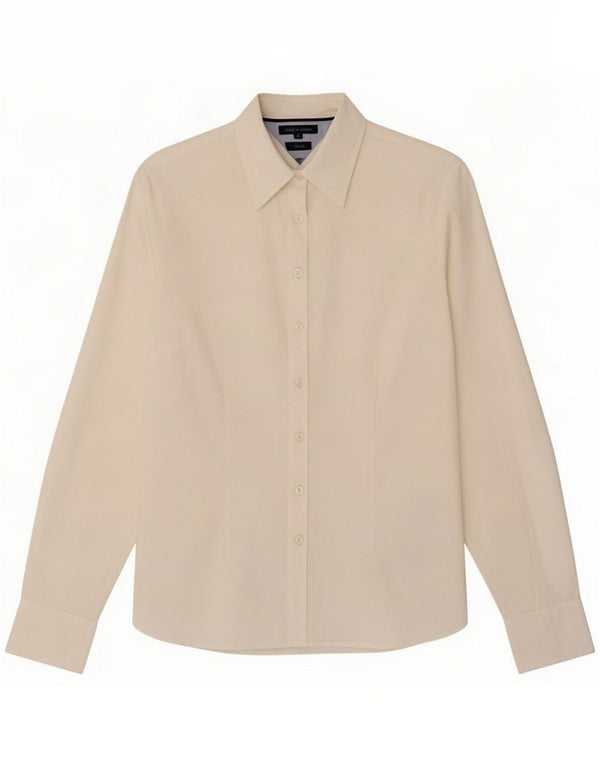 Tommy Hilfiger Womens Shirt US 4 Small White Cotton