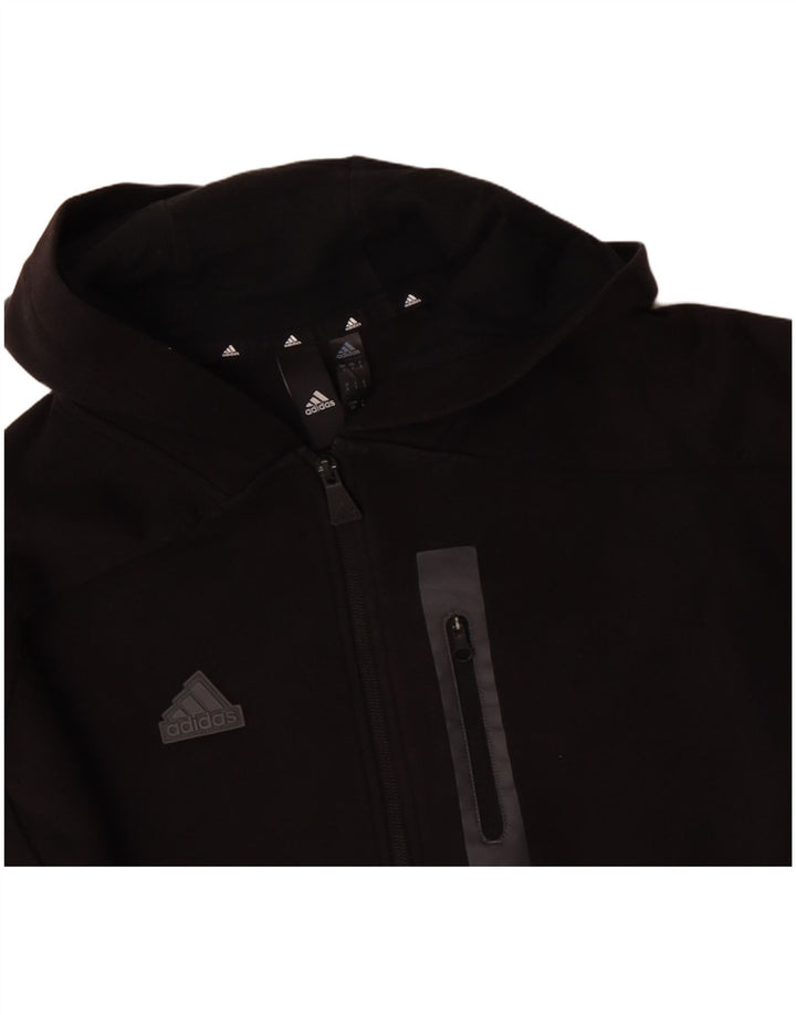 Pulover ADIDAS pentru bărbați, cu fermoar, mic negru